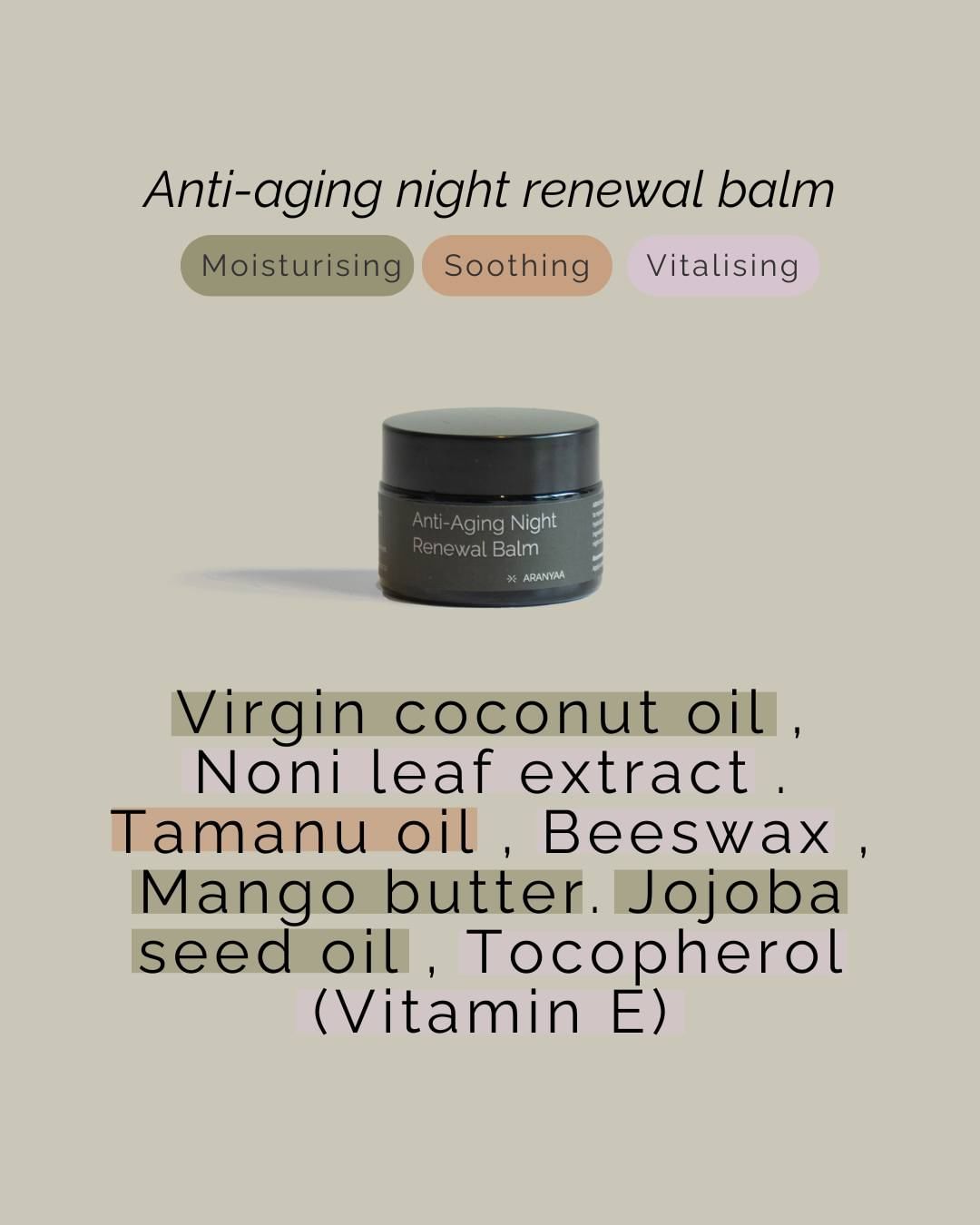 Anti-aging night renewal balm